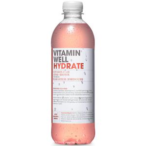 Vitamin Well Hydrate Rabarber/Jordgubb 500 ml produkt bild