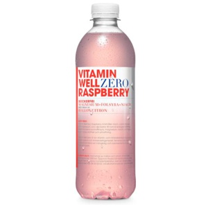 Vitamin Well Zero Raspberry 500 ml produkt bild