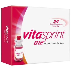 Vitasprint B12 Trinkfläschchen mit Vitamin B12, 34 St Trinkampullen Produktbild