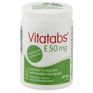 Vitatabs E 50mg E-vitamiini kapslid N60 toote pilt
