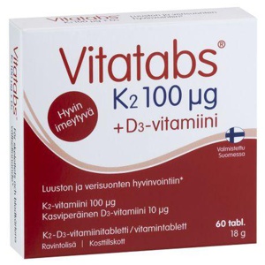 Vitatabs K2 + D3 tabletid N60 toote pilt