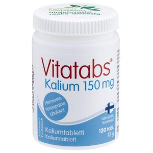 Vitatabs Kalium kaalium 150mg tabletid N120 toote pilt