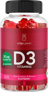 VitaYummy D3 Vitamins Raspberry 60 tuggtabletter produkt bild