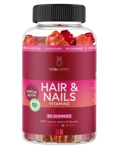 Vitayummy Hair & Nails Mix Raspberry & Peach 110 stk. Produktbild