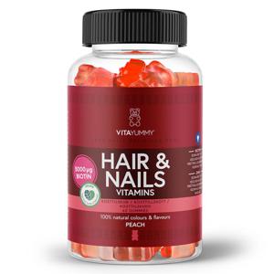 VitaYummy Hair & Nails Peach Gummies 60 st produkt bild