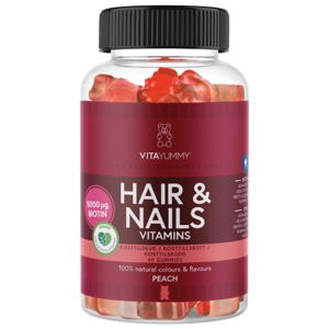 VitaYummy Hair & Nails Peach 60 stk produktbilde