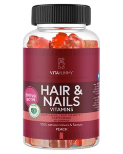 Vitayummy Hair & Nails Peach 60 stk. Produktbild