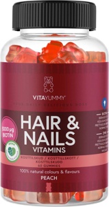VitaYummy Hair & Nails Peach 60 Gummies produktbillede