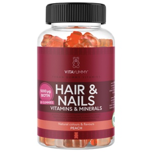 VitaYummy Hair & Nails Peach 60 stk produktbilde