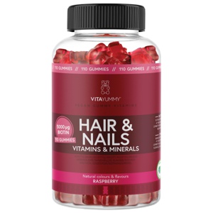 VitaYummy Hair & Nails Raspberry 110 stk produktbilde