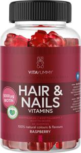 VitaYummy Hair & Nails Raspberry 60 gummies produkt bild