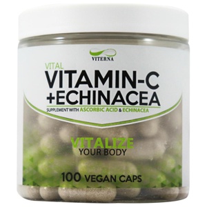 Viterna Vital Vitamin-C 500 mg + Echinacea 100 mg 100 kapslar produkt bild