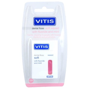 VITIS ZAHNFLOSS gewachst mit Fluorid und Minze 1 St Produktbild
