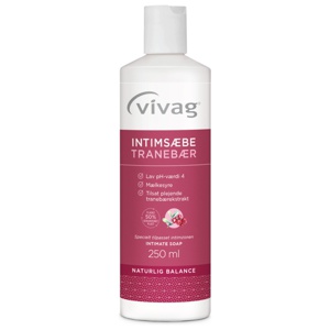 Vivag Intimsåpe Tranebær, 250 ml produktbilde