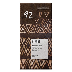 Vivani Ekstra Mørk Chokolade 92% Kakao Økologisk   80 g produktbillede