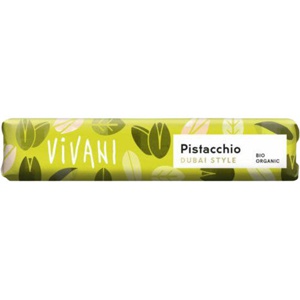 Vivani Mælkechokolade - Pistacie Dubai Style Økologisk   40 g produktbillede