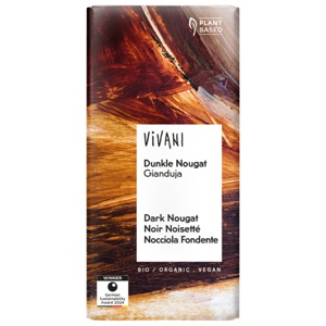 Vivani Chokolade Mørk Nougat Ø 80 g produktbillede