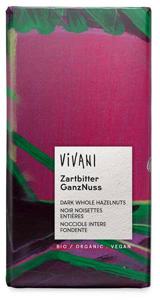 Vivani Mörk Choklad Hasselnöt 100 g produkt bild