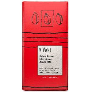 Vivani Mörk Choklad Marsipan & Amarettolikör 100 g produkt bild