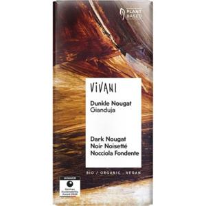 Vivani Mörk Choklad Nougat 80 g produkt bild
