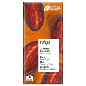 Vivani Mörk Dadelsocker 60% 80 g produkt bild