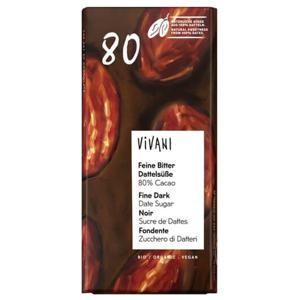 Vivani Mörk Dadelsocker 80% 80 g produkt bild