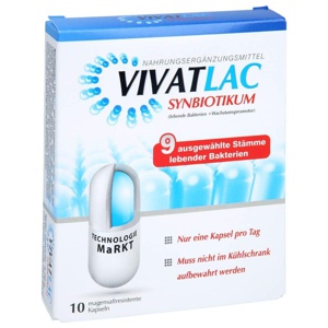 Vivatlac Synbiotikum magensaftresistente Kapseln, 10 St Kapseln magensaftresistent Produktbild