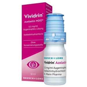 VIVIDRIN Azelastin MDO 0,5 mg/ml Augentropfen Lsg. Produktbild