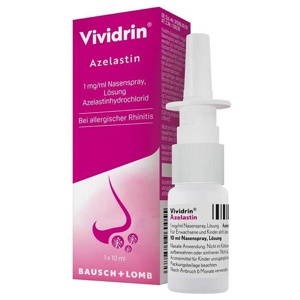 Vividrin® Azelastin Nasenspray Akuthilfe bei Heuschnupfen und Allergien, 10 ml Nasenspray Produktbild
