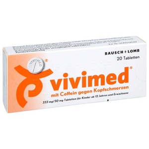 VIVIMED mit Coffein gegen Kopfschmerzen Tabletten Produktbild