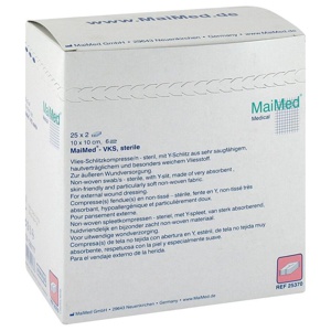 VLIES-SCHLITZKOMPRESSEN steril 10x10 cm 6fach Produktbild