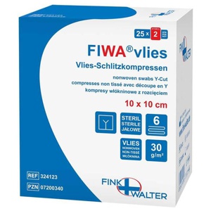 VLIES-SCHLITZKOMPRESSEN steril 10x10 cm 6fach Produktbild