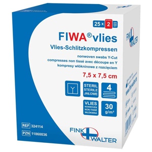 VLIES-SCHLITZKOMPRESSEN steril 7,5x7,5 cm 4fach Produktbild