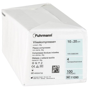Vlieskompressen 10x20 cm unsteril 4lagig, 100 St Kompressen Produktbild