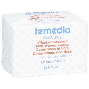 VLIESKOMPRESSEN unsteril 7,5x7,5 cm 4fach Produktbild