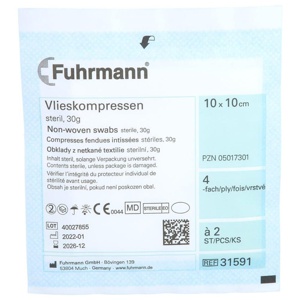 VLIESKOMPRESSEN steril 10x10 cm 4fach Produktbild