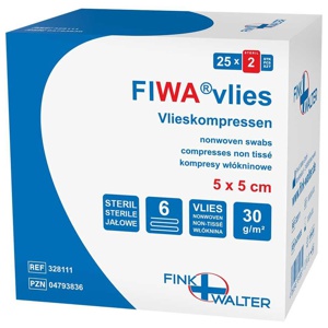 VLIESKOMPRESSEN steril 5x5 cm 6fach Produktbild