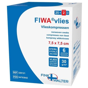 VLIESKOMPRESSEN steril 7,5x7,5 cm 6fach Produktbild