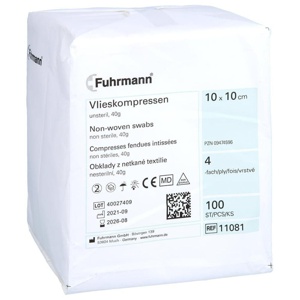 VLIESKOMPRESSEN unsteril 10x10 cm 4lagig 40g Produktbild