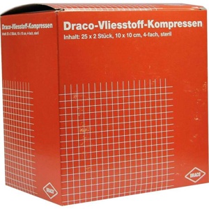 Vliesstoff-Kompressen 10x10 cm steril 4fach, 25X2 St Kompressen Produktbild