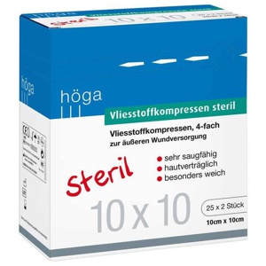 VLIESSTOFF-KOMPRESSEN steril 10x10 cm 4fach Produktbild