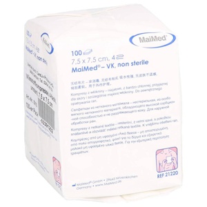 VLIESSTOFF-KOMPRESSEN unsteril 7,5x7,5 cm 4fach Produktbild