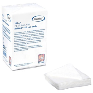 VLIESSTOFF-KOMPRESSEN unsteril 7,5x7,5 cm 4fach Produktbild