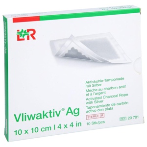 VLIWAKTIV AG Aktivkohle Tampon.m.Silber 10x10 cm Produktbild