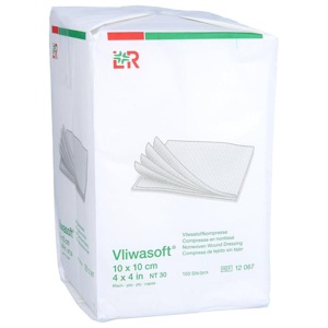 Vliwasoft Vlieskompressen 10x10 cm steril 6l., 100 St Kompressen Produktbild