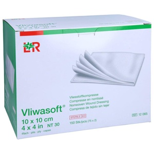 VLIWASOFT Vlieskompressen steril 10x10 cm 4l. Produktbild