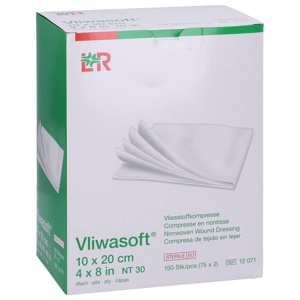 VLIWASOFT Vlieskompressen steril 10x20 cm 4l. Produktbild