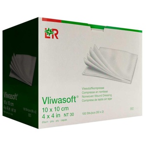 VLIWASOFT Vlieskompressen unsteril 10x10 cm 6l. Produktbild