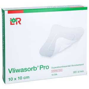 VLIWASORB Pro superabsorb.Komp.steril 10x10 cm Produktbild