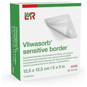 VLIWASORB sensitive bor.12,5x12,5cm superab.Wundv. Produktbild